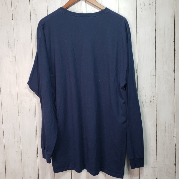 Men's Navy Blue Basketball Christmas Long Sleeve - Picture 3 of 3